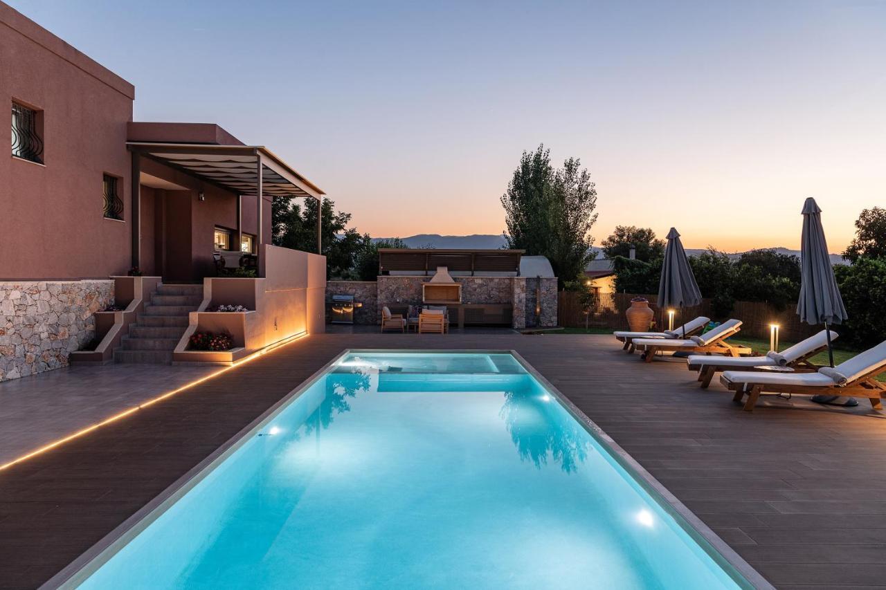 Villa Enny, 3 Bd With Private Heated Pool Agia  Extérieur photo